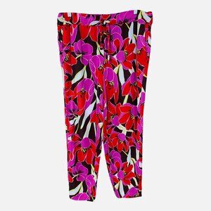 Kate Spade Tropical Hutton Floral Rio De Janeiro Drawstring Waist Lounge Pant 12